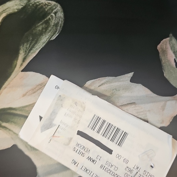 DKNY Womens Black Floral Circle Skirt 2 - Picture 3 of 3